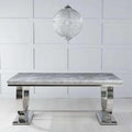 Welby Grey Marble and Chrome Dining Table - 200cm