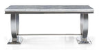 Welby Grey Marble and Chrome Dining Table - 200cm