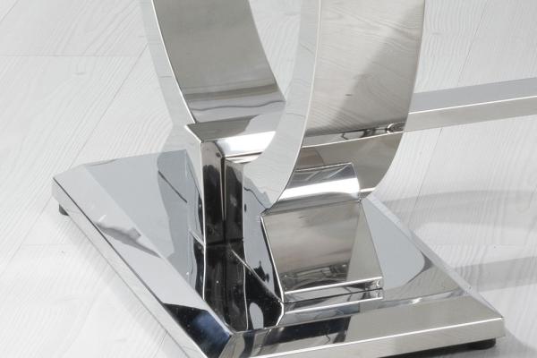 Welby Grey Marble and Chrome Dining Table - 200cm