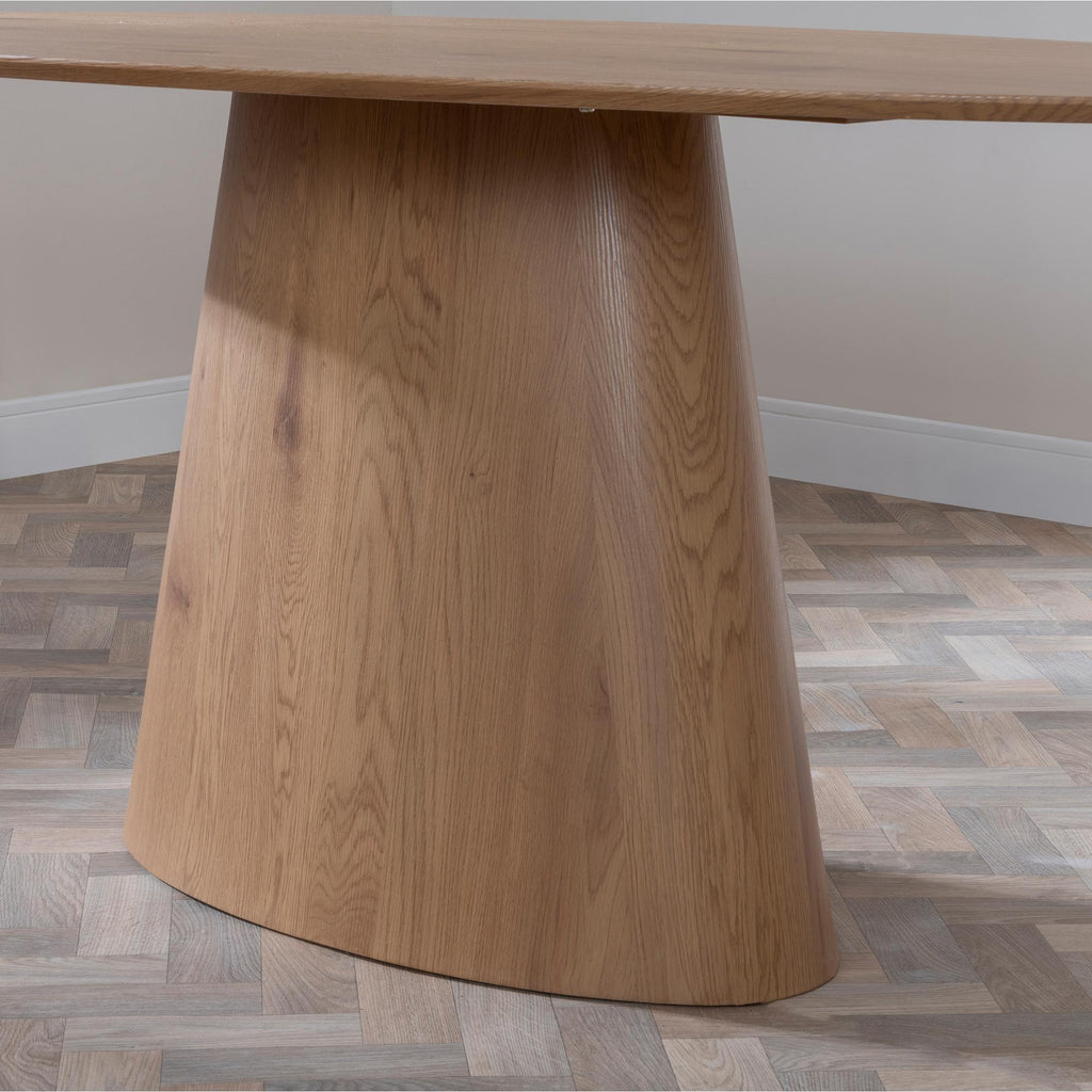 Whitby Oak 6 Seater Oval Dining Table