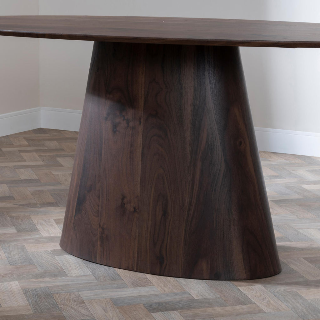 Whitby Walnut 6 Seater Oval Dining Table