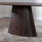 Whitby Walnut 6 Seater Oval Dining Table