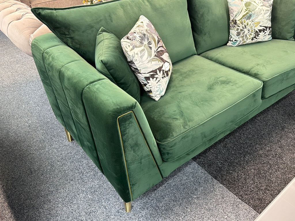 Vivian Emerald Green 3+2 Fabric Sofa