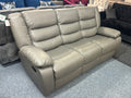 3+2 Romano Grey Leather Recliner Sofa