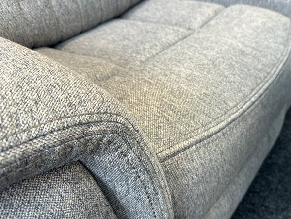 3+2 London ELECTRIC fabric recliner sofa grey