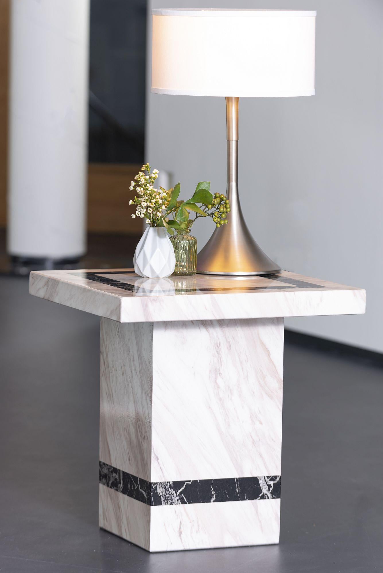 Arzano Cream Marble Side Table