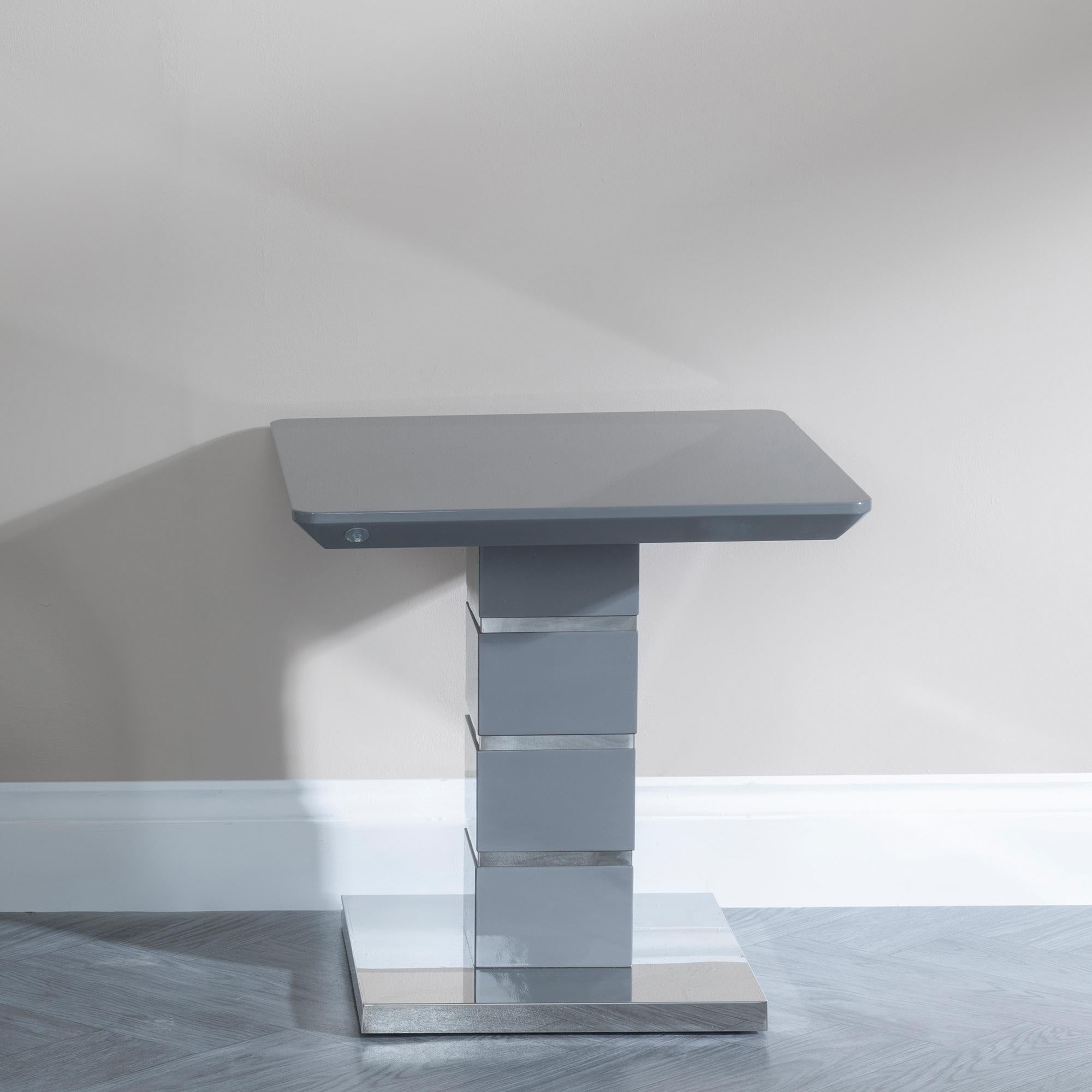 Brice Grey Gloss Lamp Table