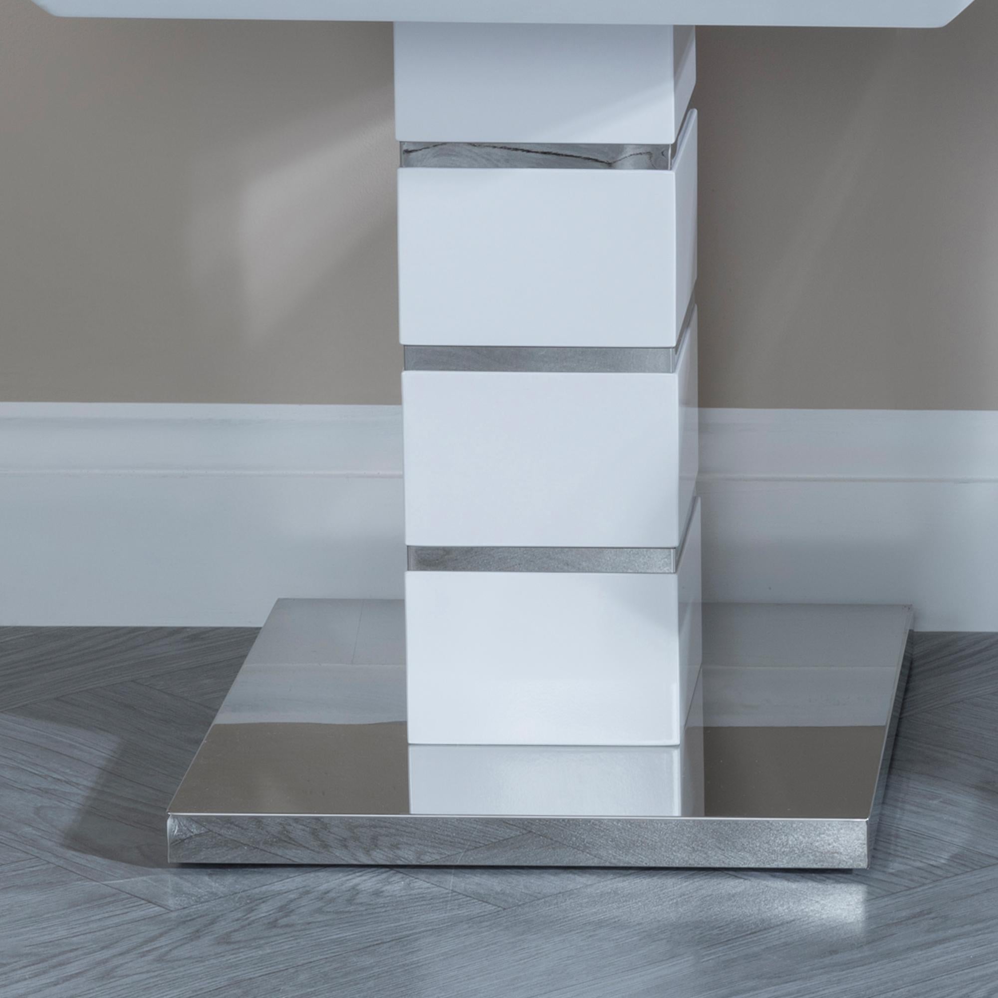 Brice White Gloss Lamp Table