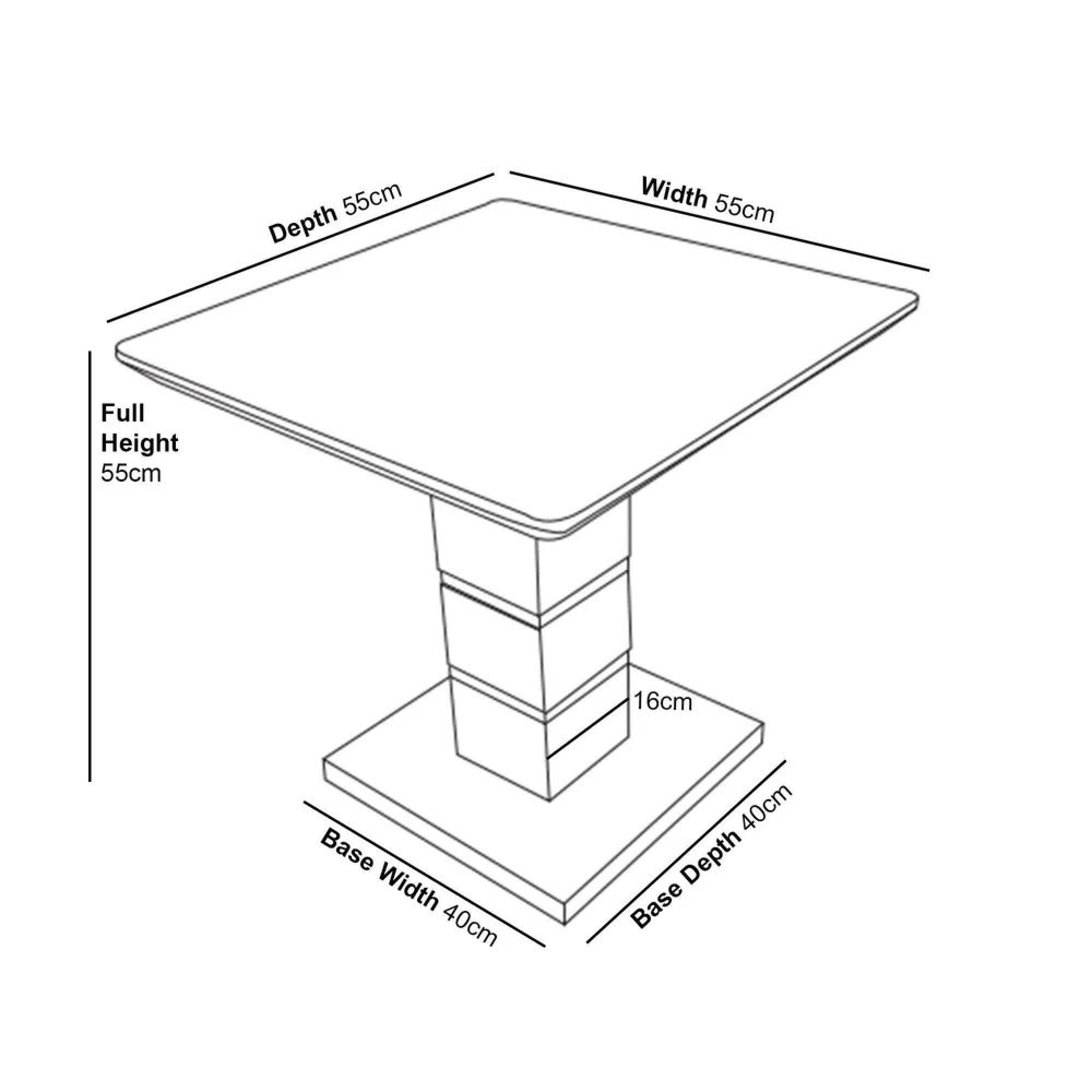 Brice White Gloss Lamp Table