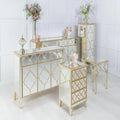 Cairo Mirrored Gold Trim Side Table
