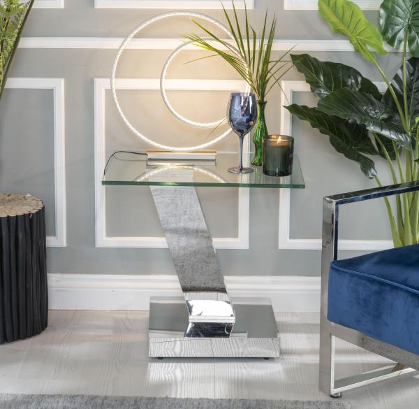 Enzo Glass Top Side Table
