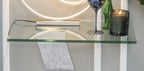 Enzo Glass Top Side Table