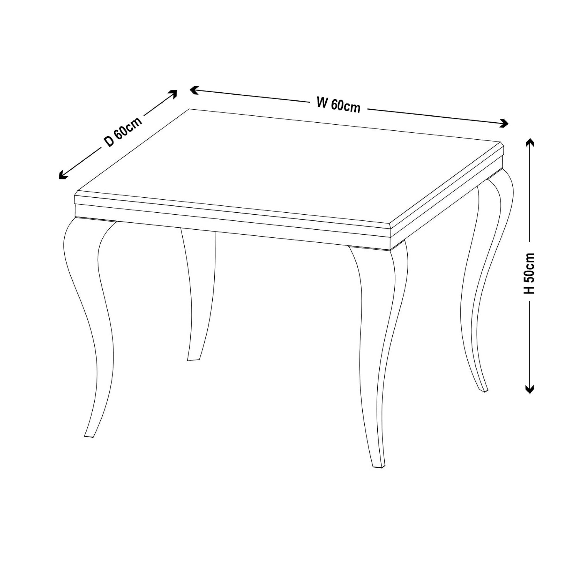 Merida Grey Marble and Chrome Square Side Table