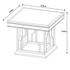 Mercury Grey Marble and Chrome Side Table