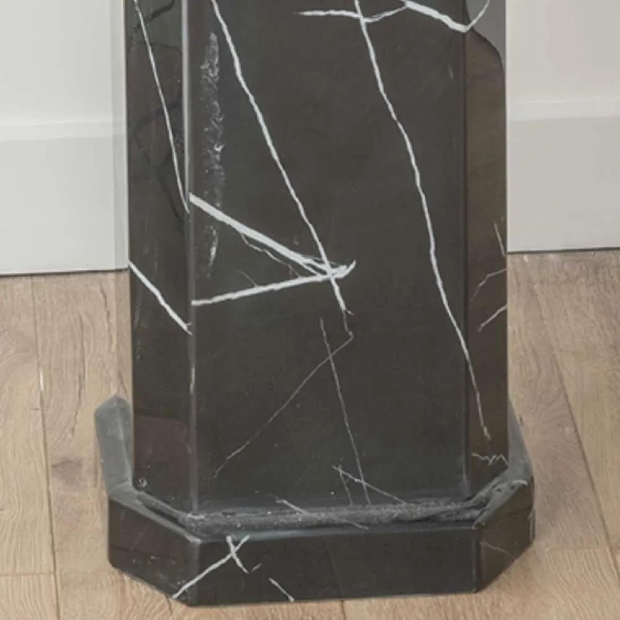 Nebula Black Marble Side Table