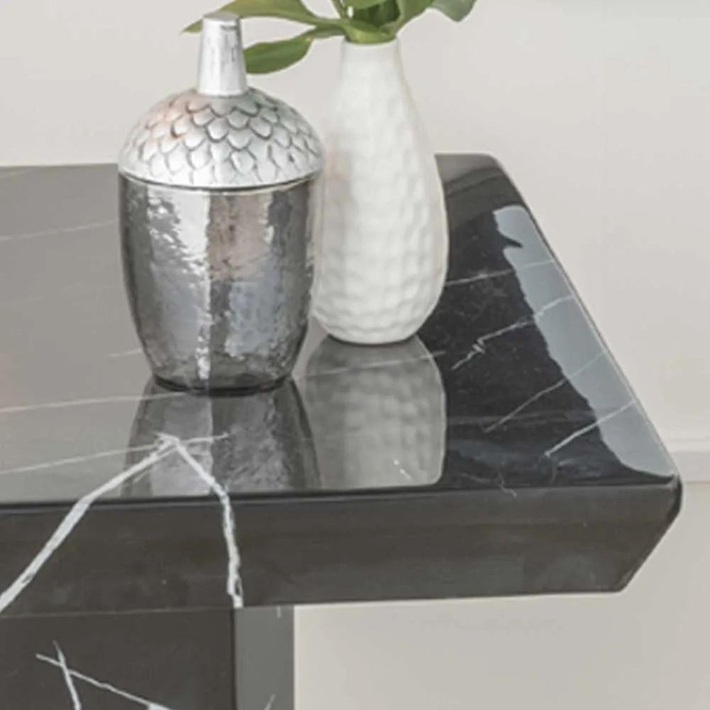 Nebula Black Marble Side Table