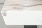 Omega White Marble Side Table