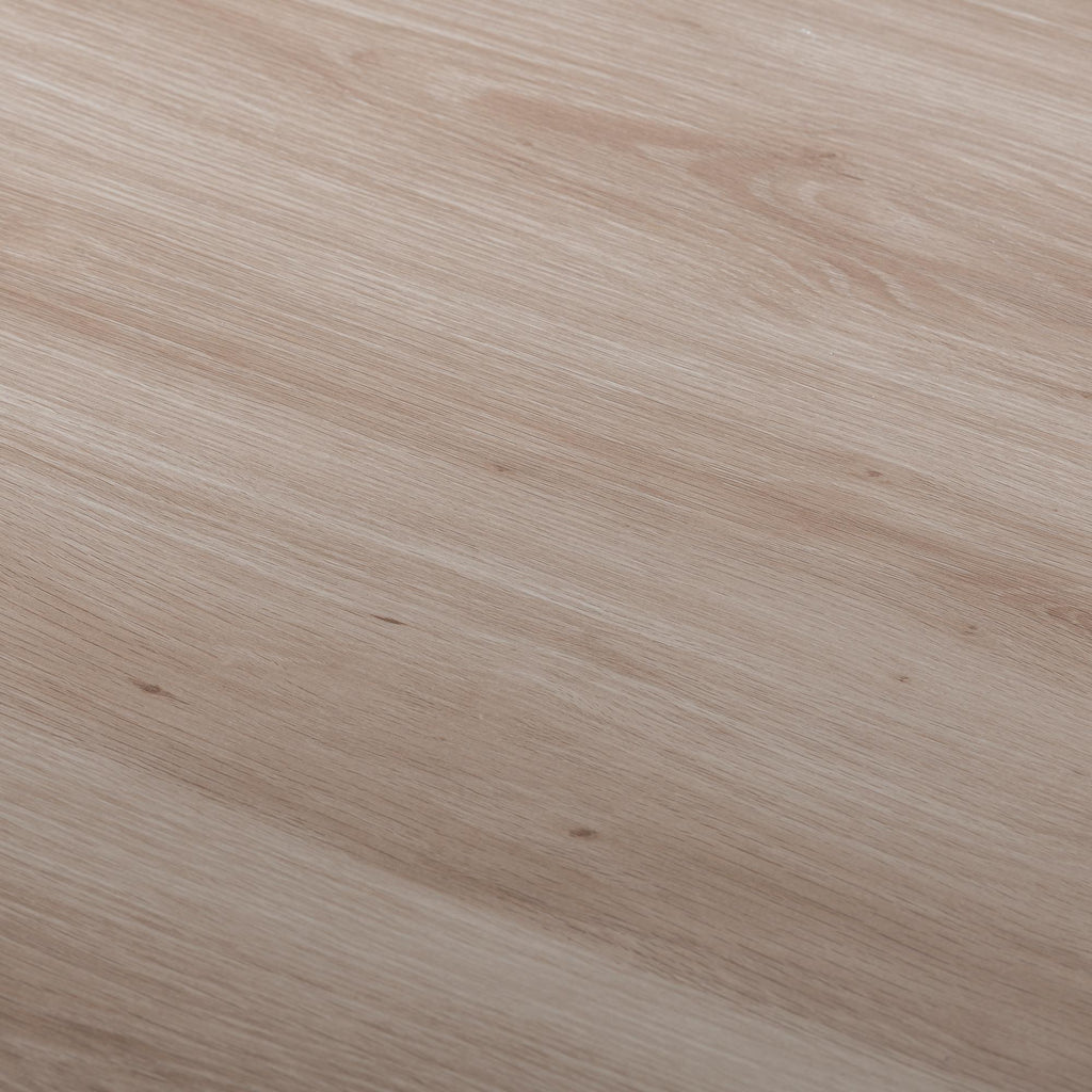 Renzo Oak Round End Table with Fluted Ribbed Drum Base