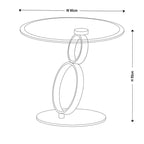 Virgo Glass Top Round Side Table