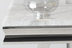 Welby Grey Marble and Chrome Side Table