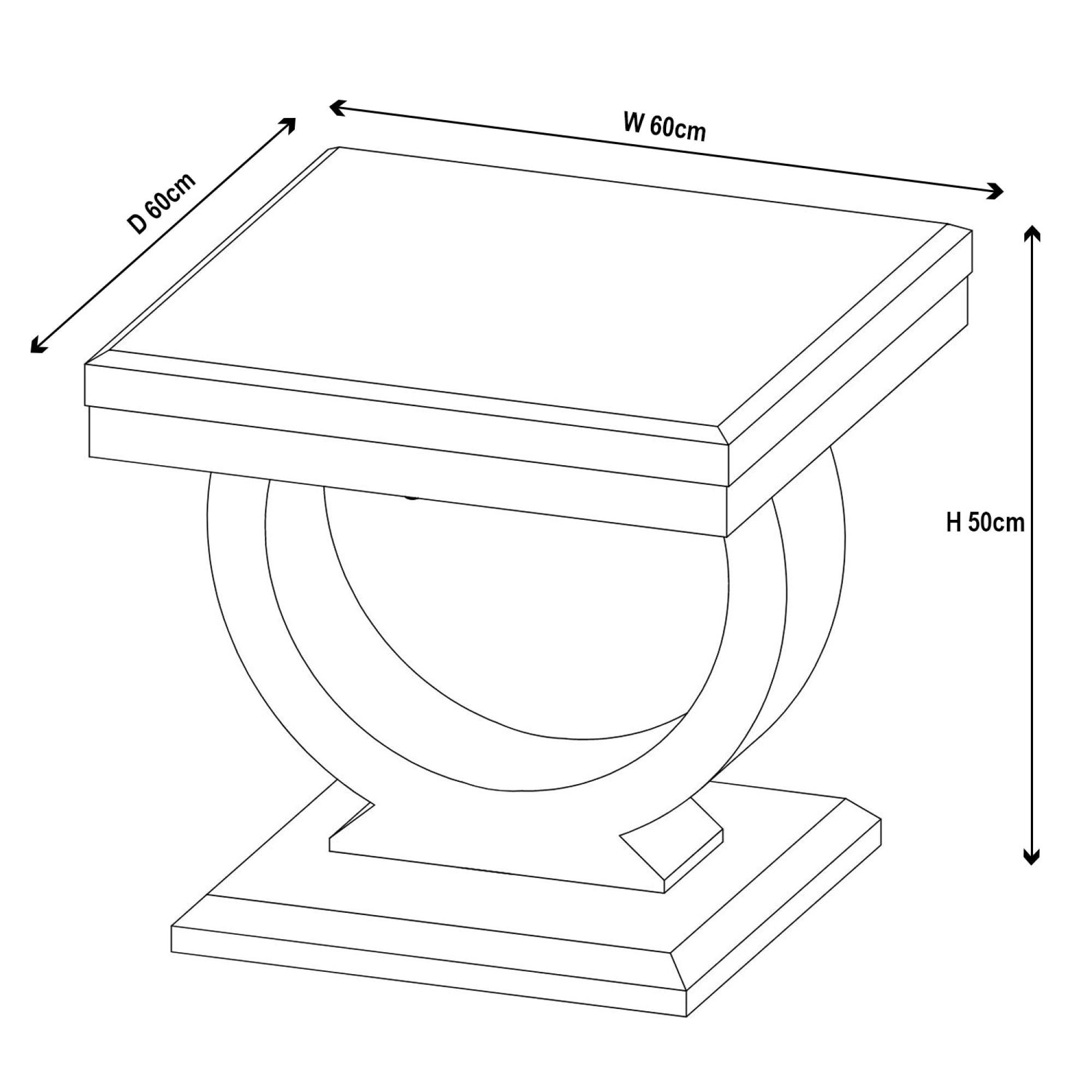 Welby Grey Marble and Chrome Side Table