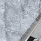 Welby Grey Marble and Chrome Side Table