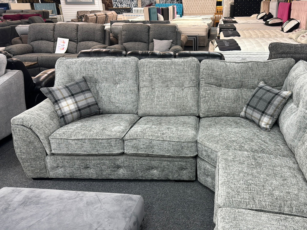 Ashlin Fabric Corner Sofa Grey