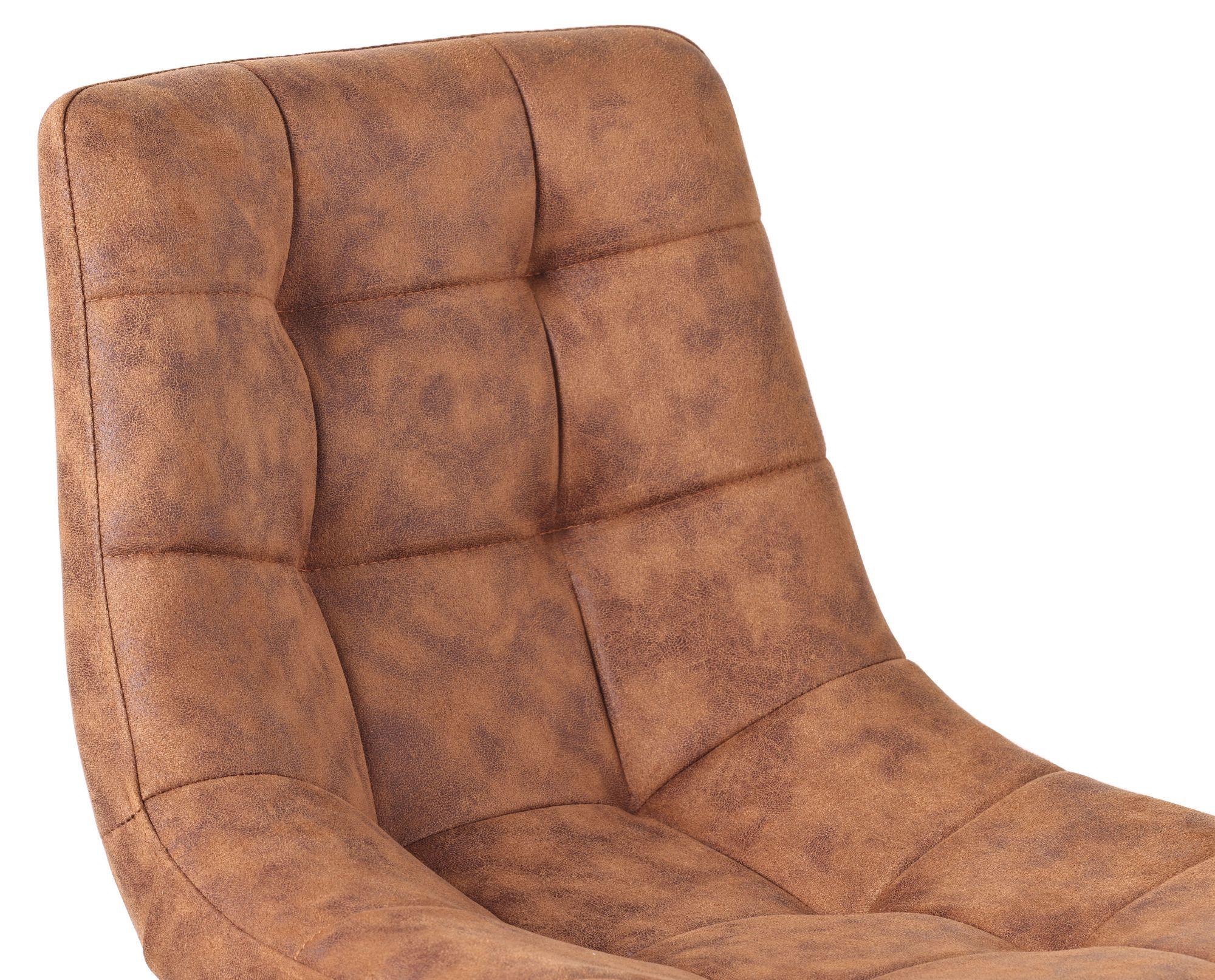 Elba Brown Fabric High Back Barstool with Black Metal Legs