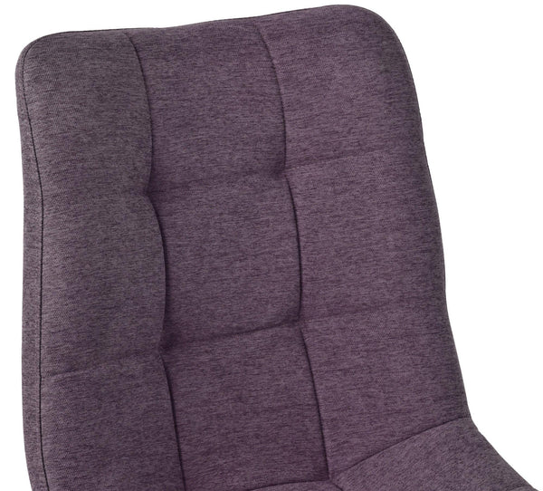 Elba Dining Chairs in Camel Colour Fabric and Black Metal Legs