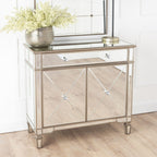Acorn Mirrored Champagne Trim Small Sideboard - 2 Doors