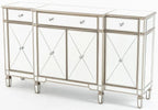 Acorn Mirrored Champagne Trim Large Sideboard - 3 Doors
