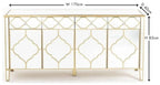 Cairo Mirrored Gold Trim Large Sideboard - 4 Doors