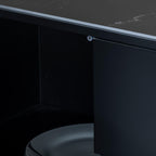 Dante Black Ceramic Fluted Large Sideboard