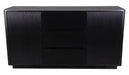 Dante Black Ceramic Fluted Large Sideboard