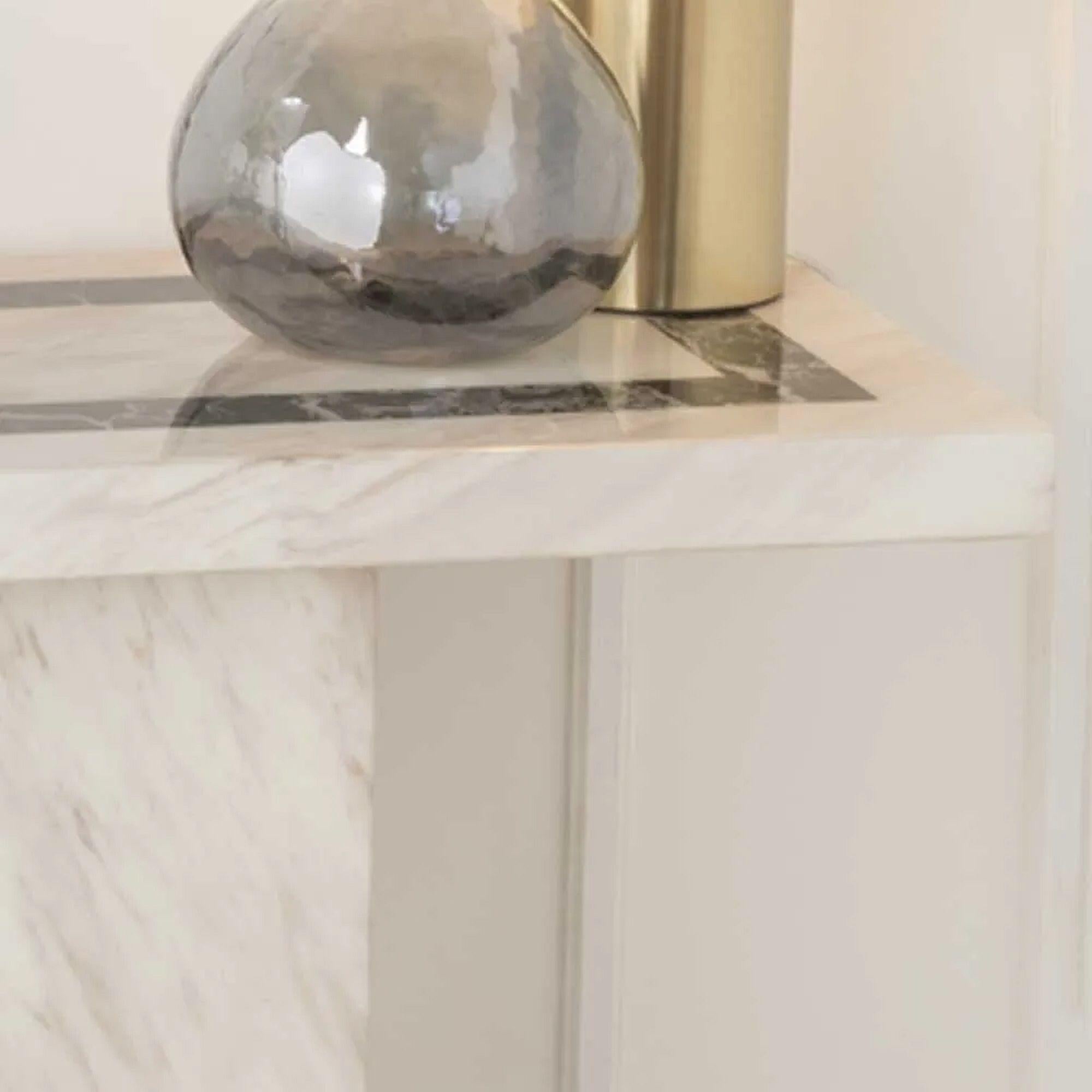 Arzano Cream Marble Console Table