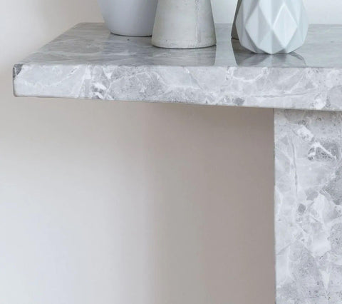 Anza Grey Marble Console Table