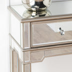 Acorn Mirrored Champagne Trim Console Table