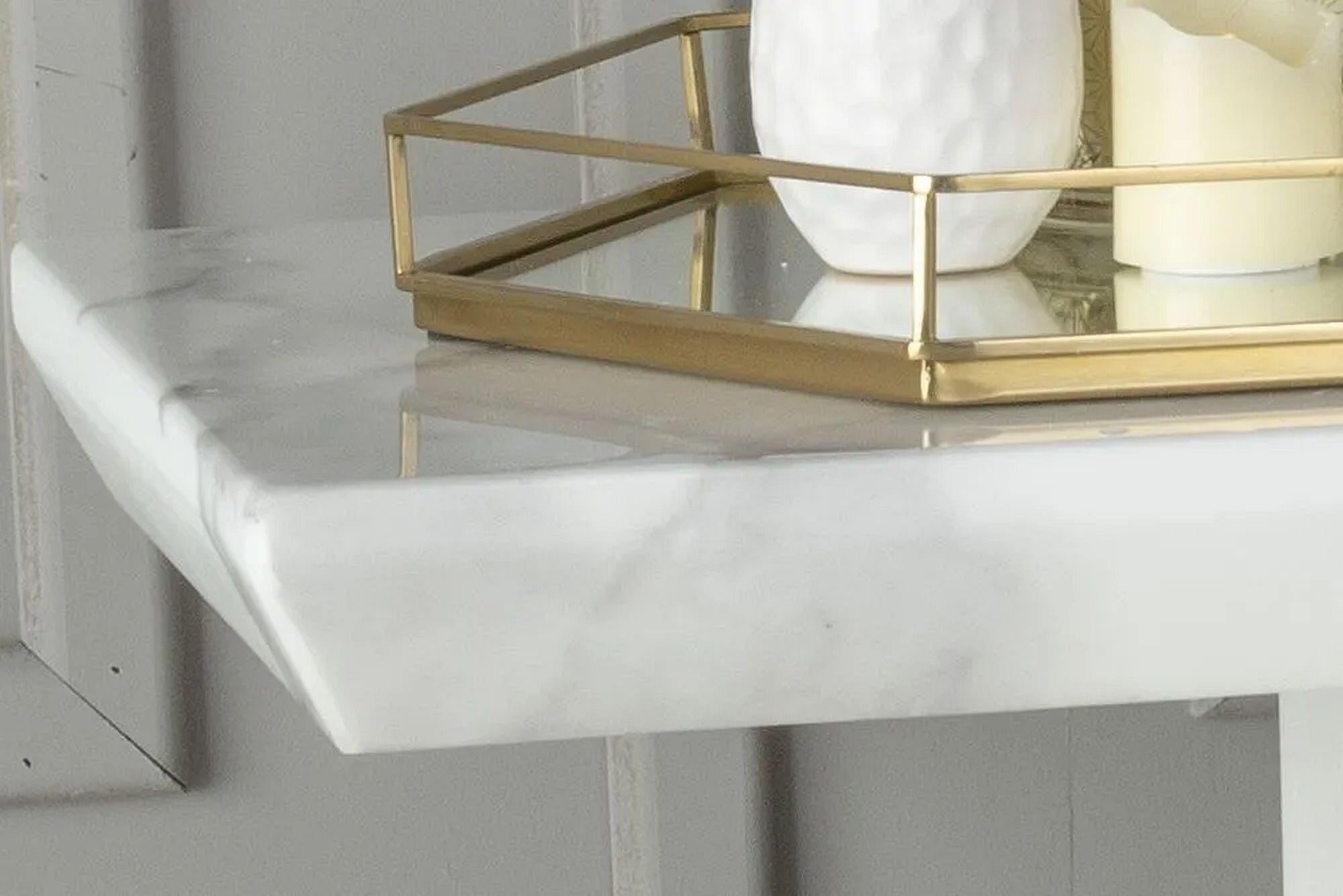 Athens White Marble Console Table