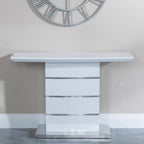 Brice White Gloss Console Table