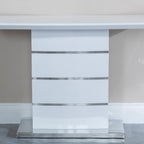 Brice White Gloss Console Table