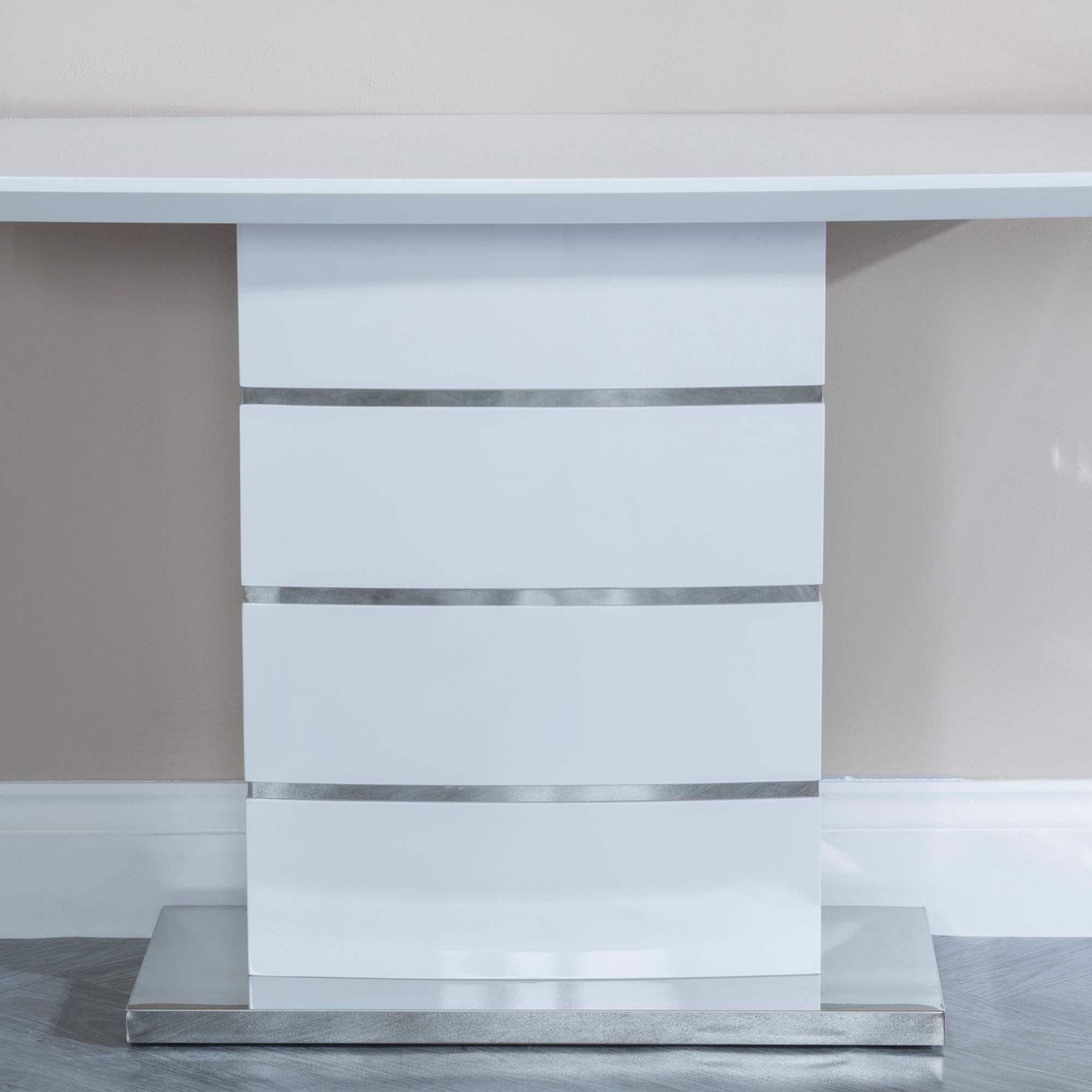 Brice White Gloss Console Table