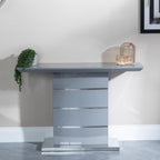 Brice Grey Gloss Console Table