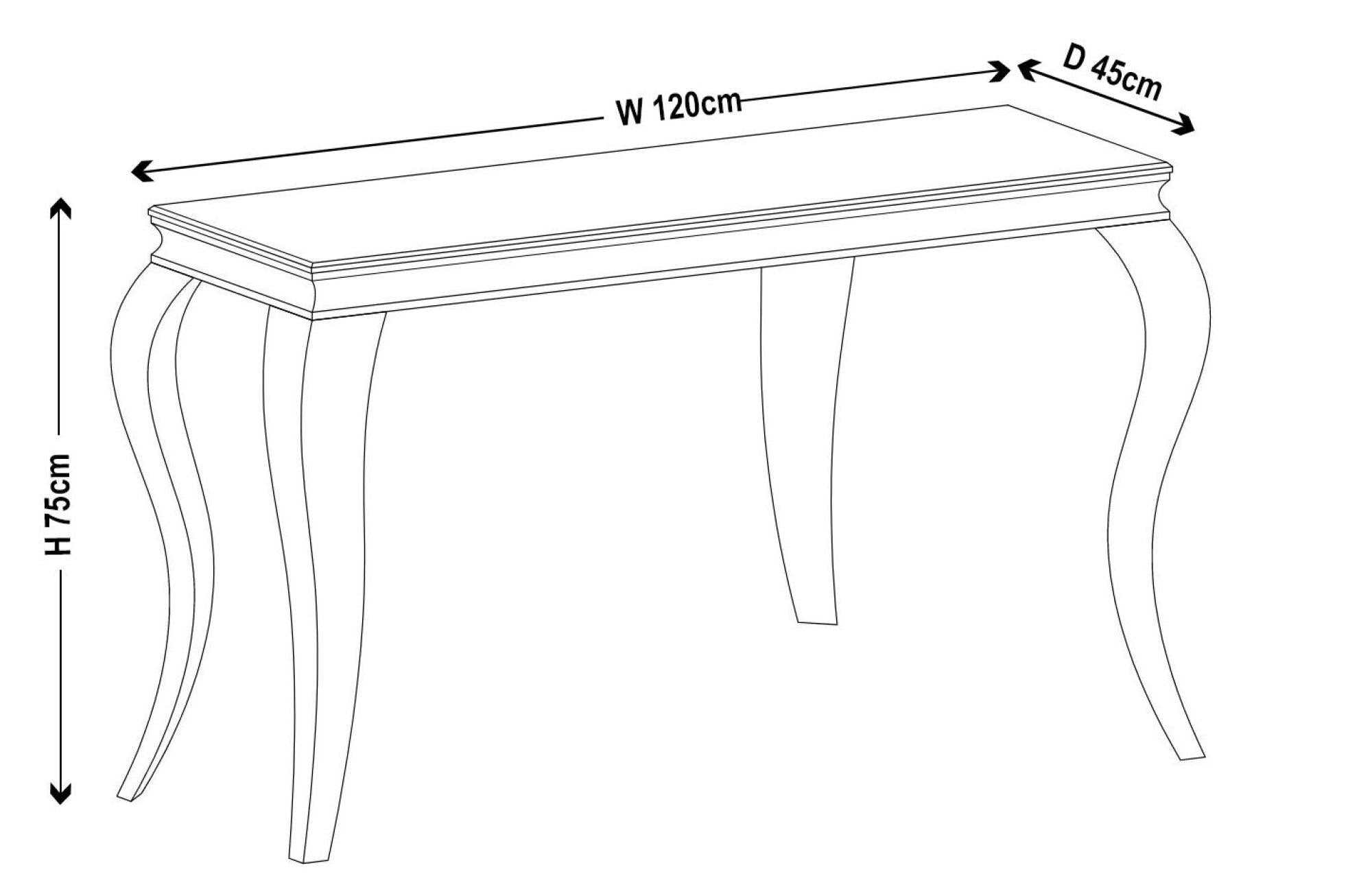 Merida Grey Marble and Chrome Console Table
