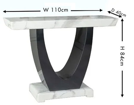 Omega White Marble Console Table