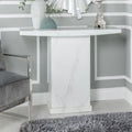Olympia White Marble Console Table