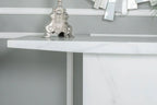 Olympia White Marble Console Table