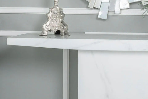 Olympia White Marble Console Table
