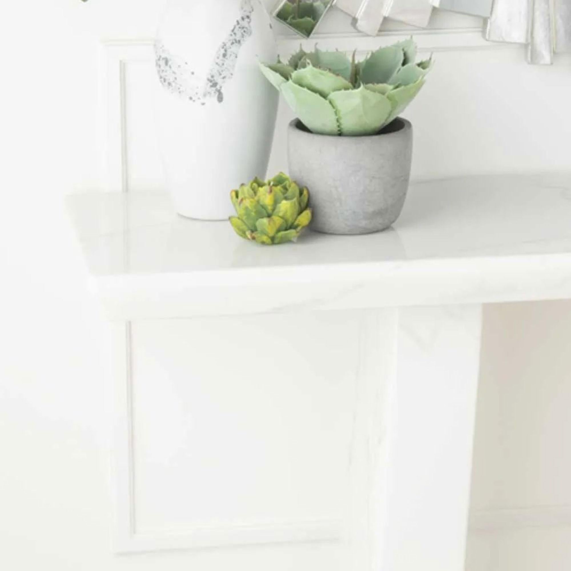 Rio White Marble Console Table