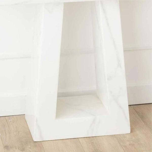 Rio White Marble Console Table