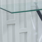 Sutton Clear Glass and Chrome Console Table - 120cm Tempered Top